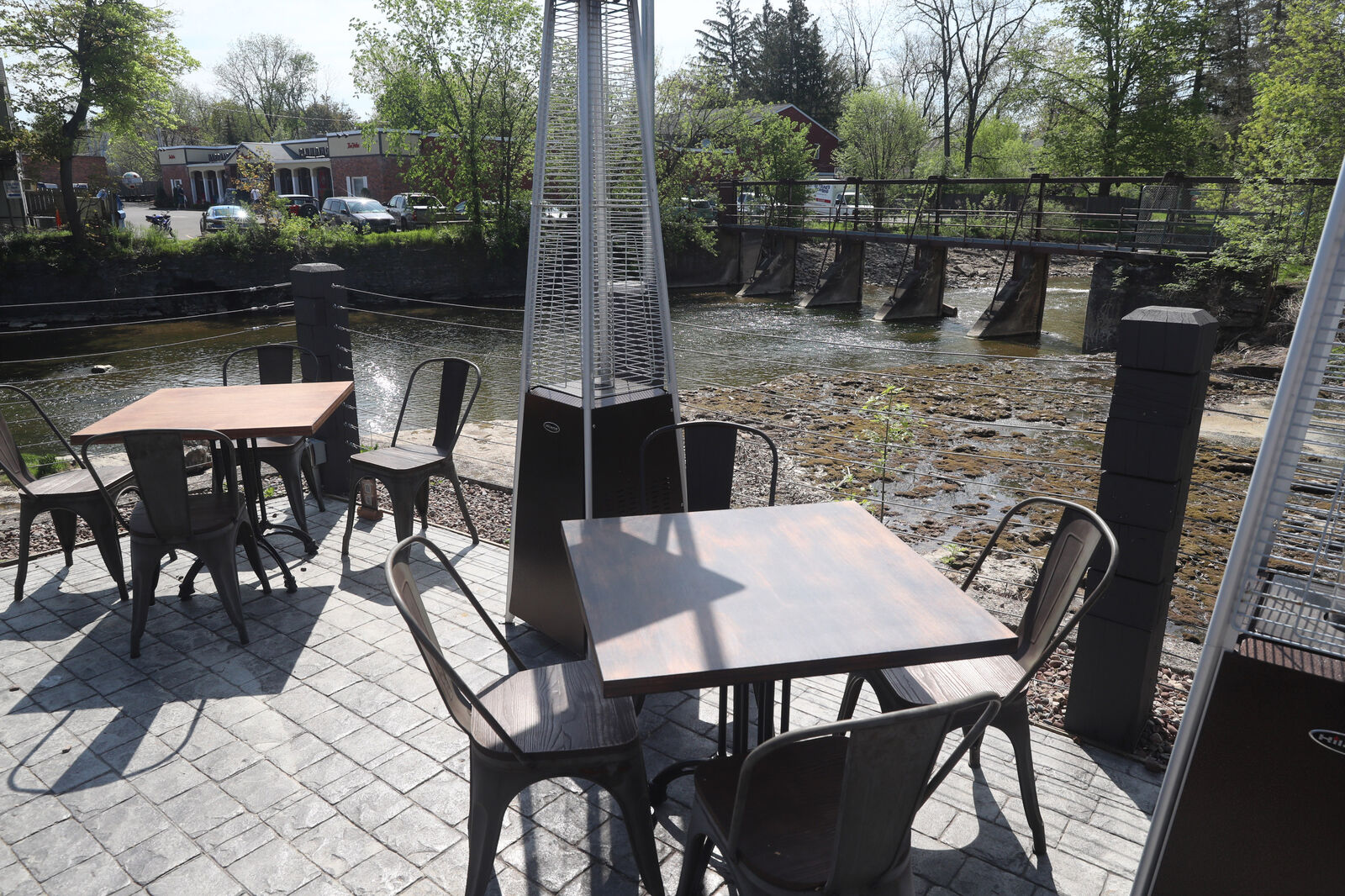 Britesmith Brewery patio looks out over Ellicott Creek
